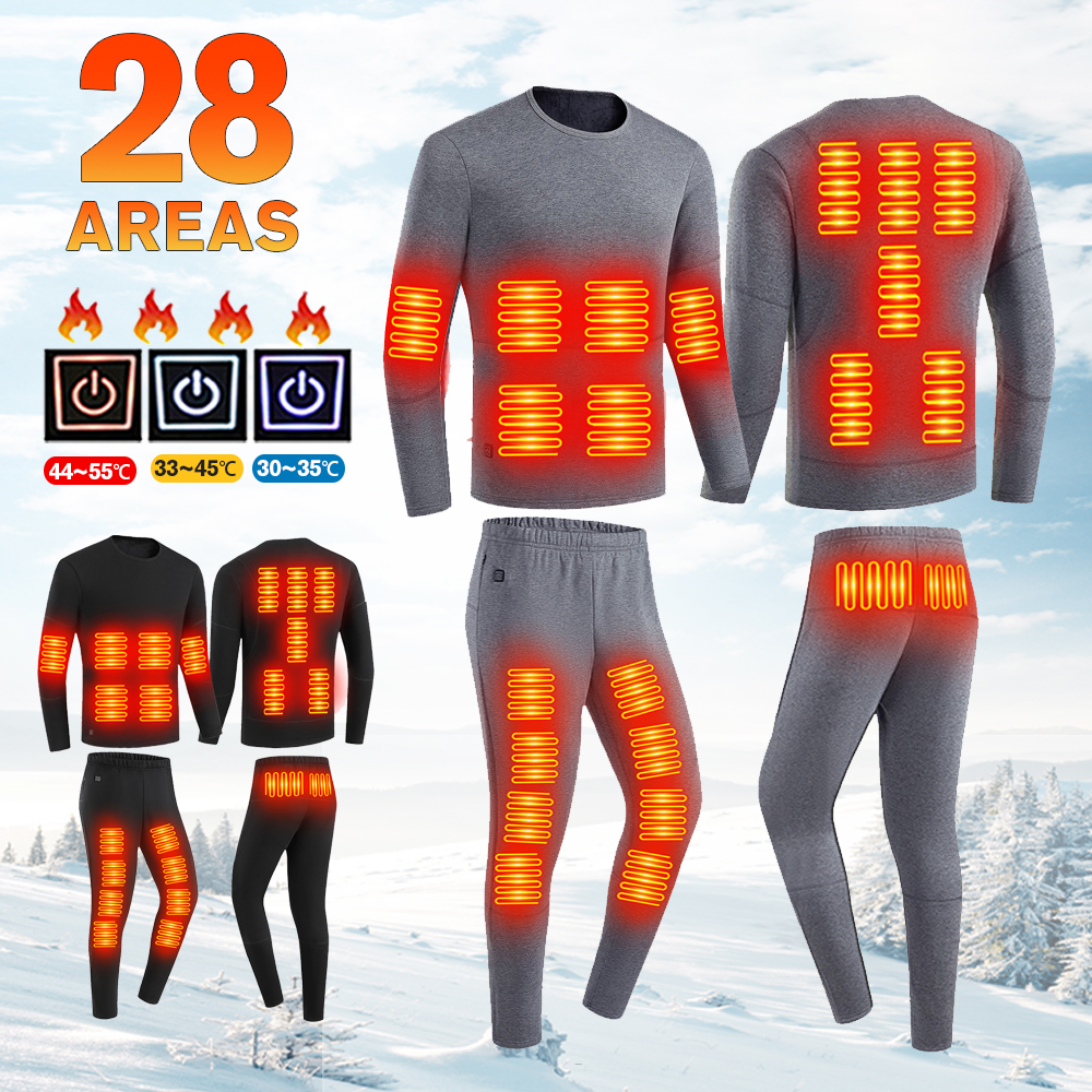 Winter Clothing Hiking - Heated Underwear 28 Areas Hiking Shirts