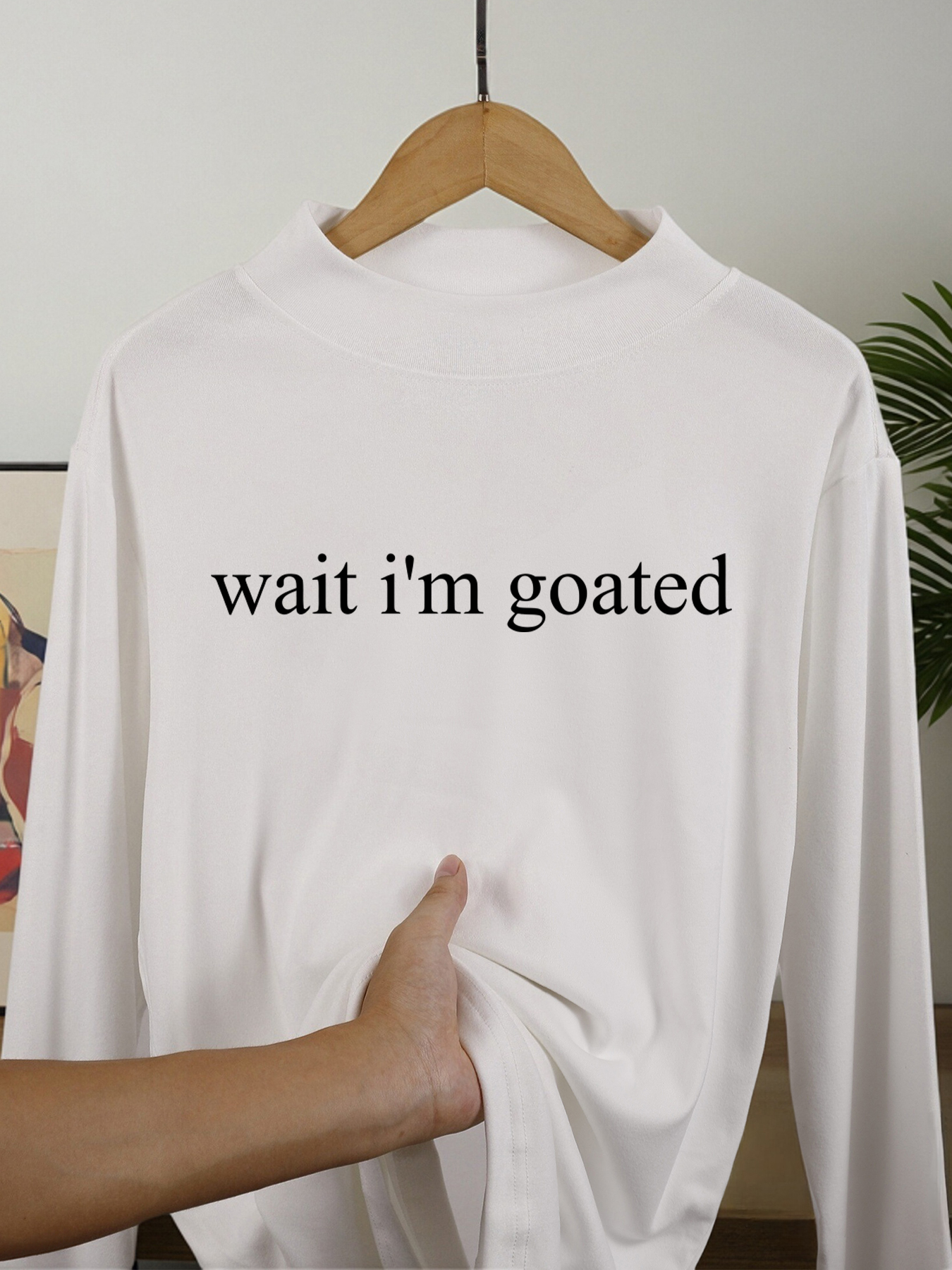 Winter Clothing Fashion - Wait I'M Goated Letter Printed Men'S