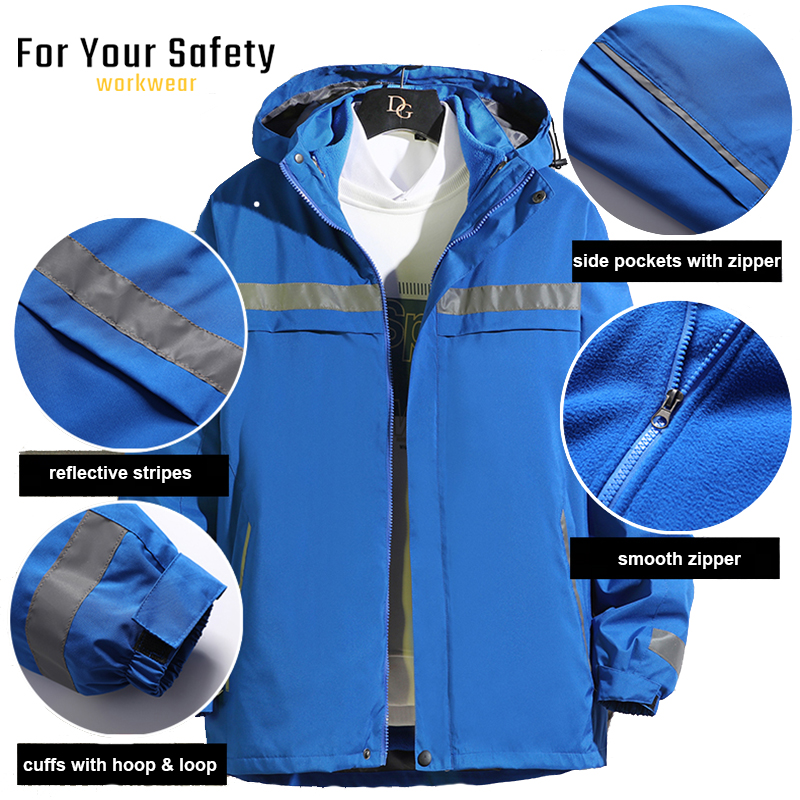 Winter Clothing Articles - Plus Size 7XL Safety Jacket Reflective