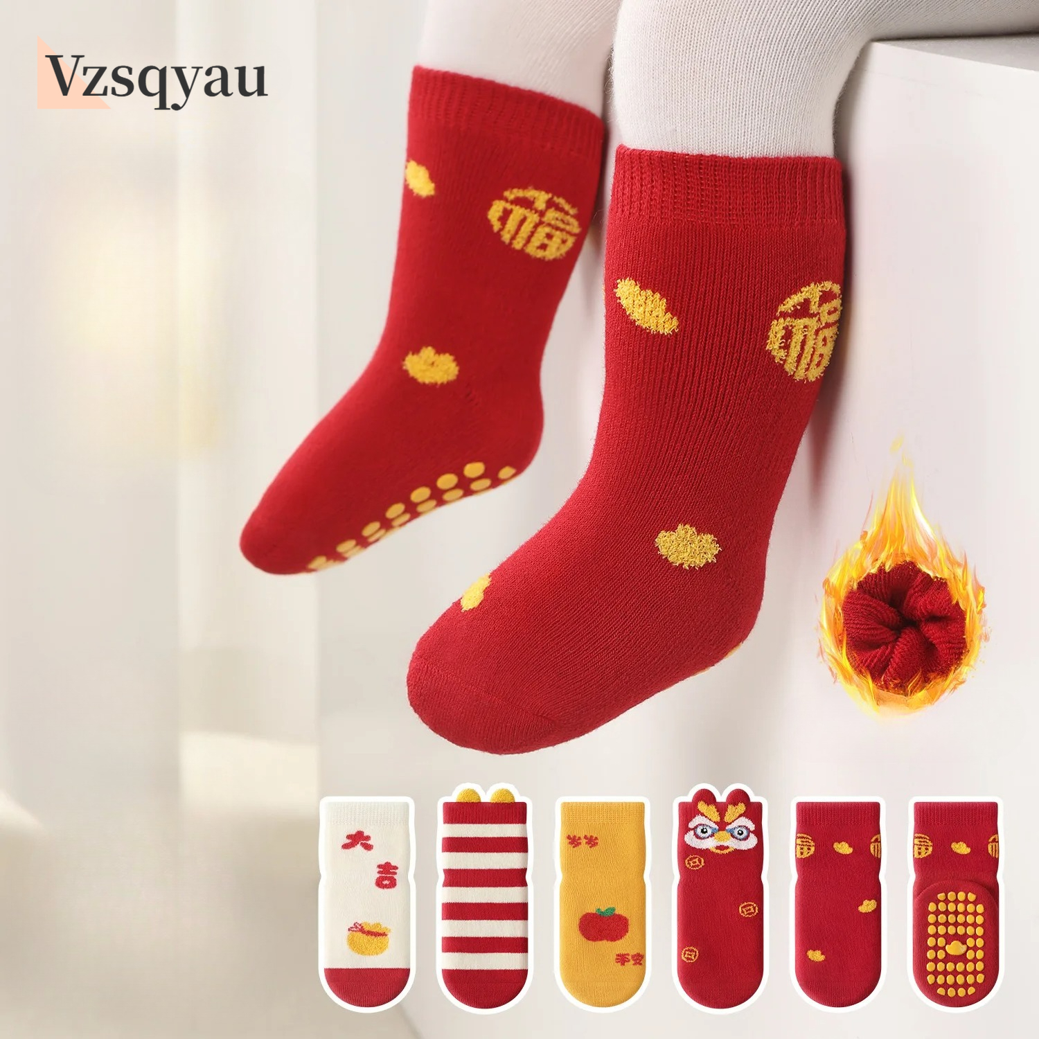Winter Clothing Leg Warmers - 5Pairs Baby Socks Autumn Winter Fleece