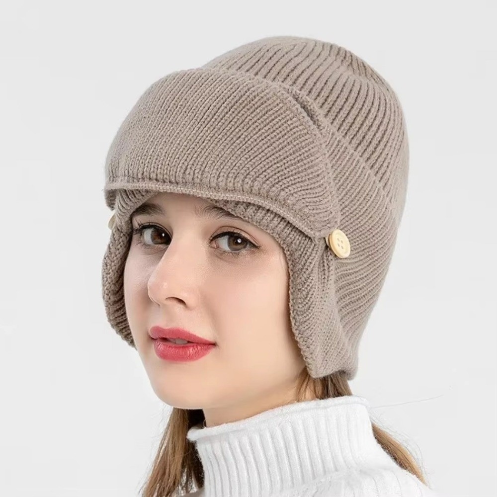 Fleece-lined Warm Woolen Hat w - Winter Clothing Earmuffs recensione e prezzo