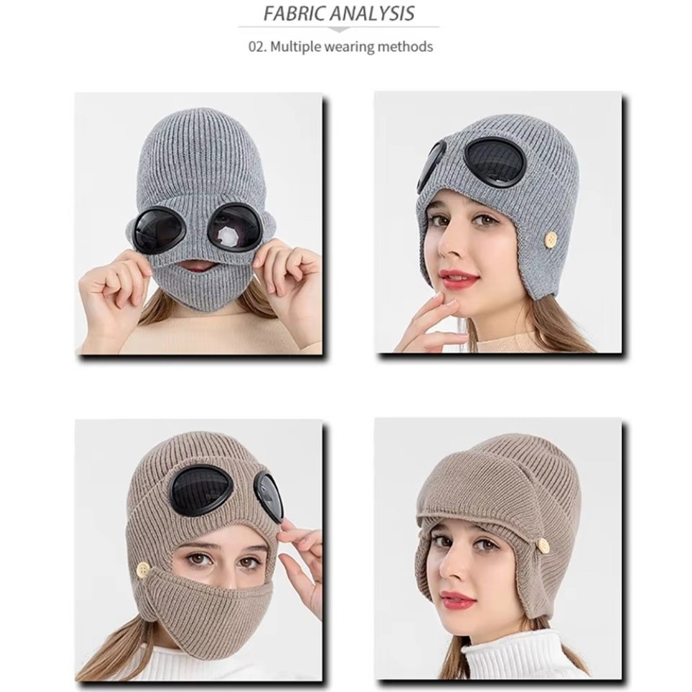 Fleece-lined Warm Woolen Hat w - Winter Clothing Earmuffs recensione e prezzo