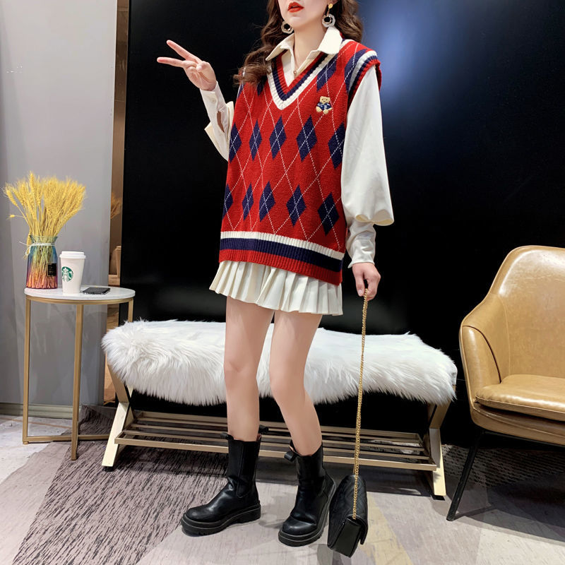 Red Knit Vests for Women Sleev - Winter Clothing Trends 2025 recensione e prezzo