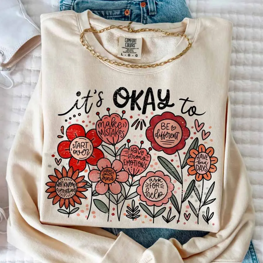 It's okay to Boho Floral Motiv - Winter Clothing Quotes recensione e prezzo