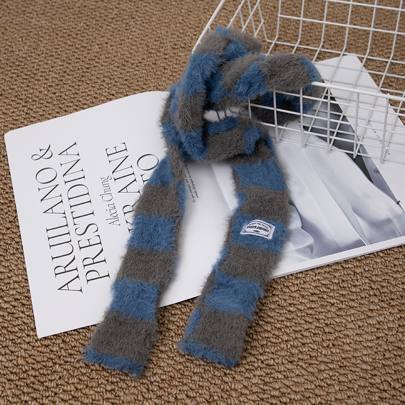 Y2k Striped Plush Narrow Long  - Winter Clothing Trends 2025 recensione e prezzo