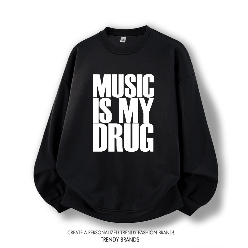 Fun Music Quote Sweatirt Loose - Winter Clothing Quotes recensione e prezzo