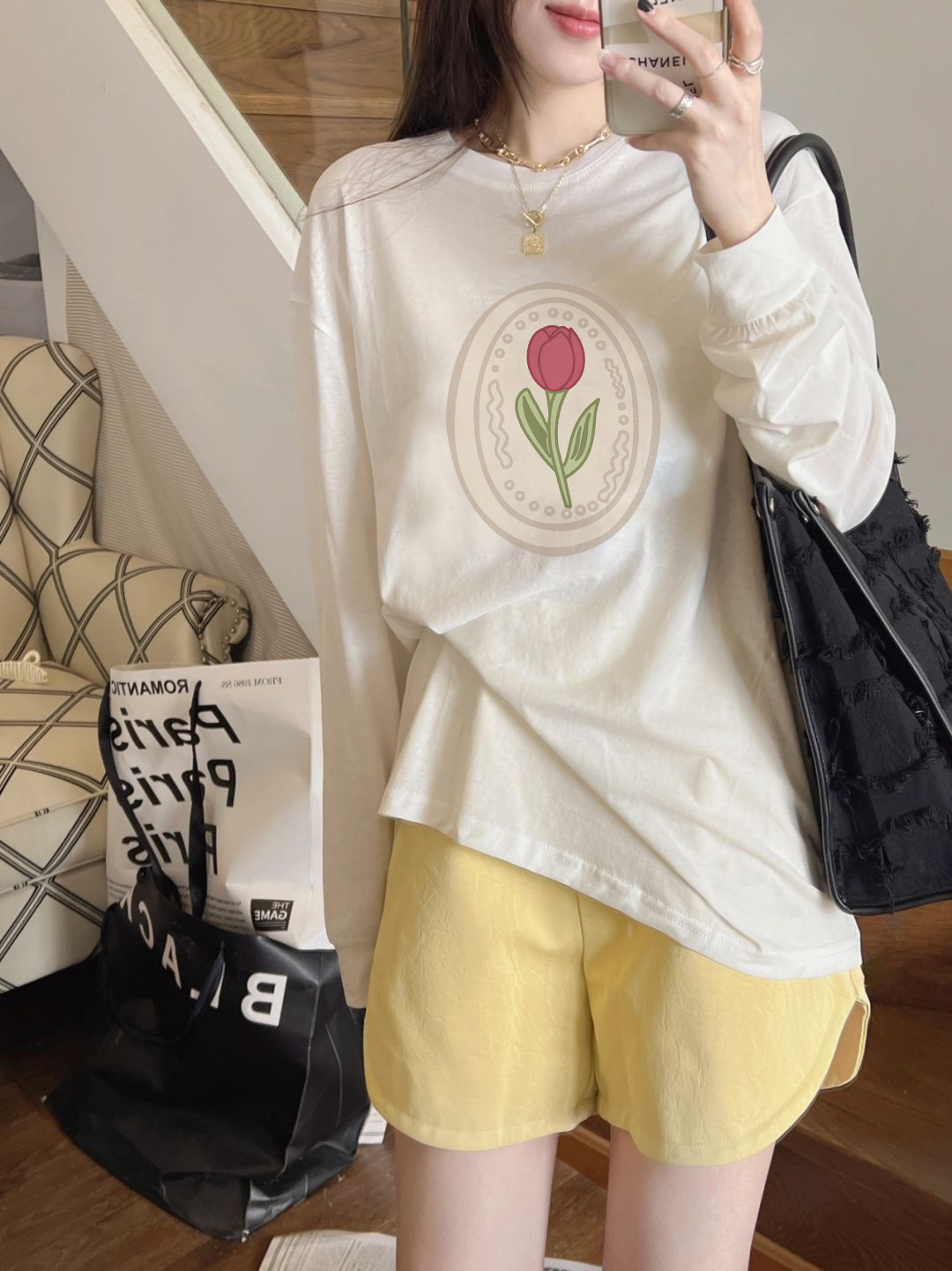 Women'S Sweat-Shirts Vintage C - Yellow Winter Clothing recensione e prezzo