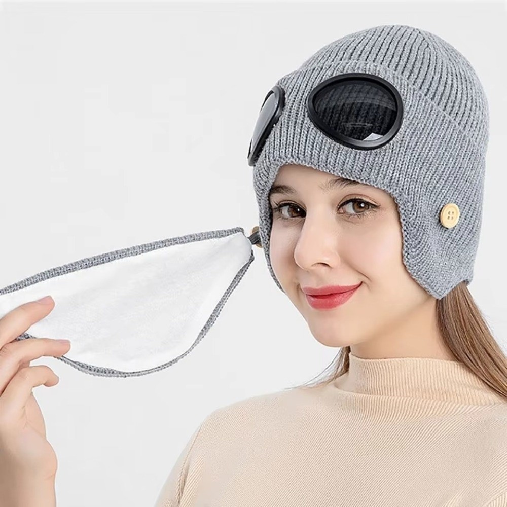 Fleece-lined Warm Woolen Hat w - Winter Clothing Earmuffs recensione e prezzo