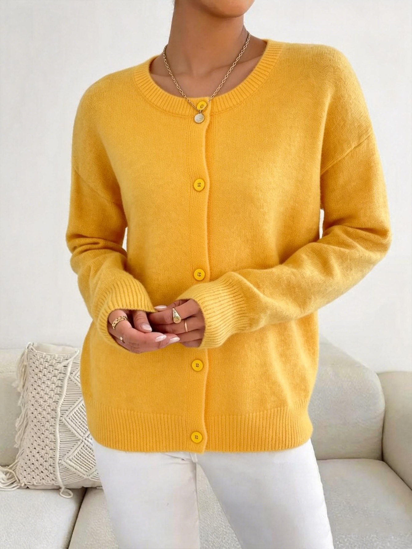 New Autumn and Winter Niche Kn - Yellow Winter Clothing recensione e prezzo