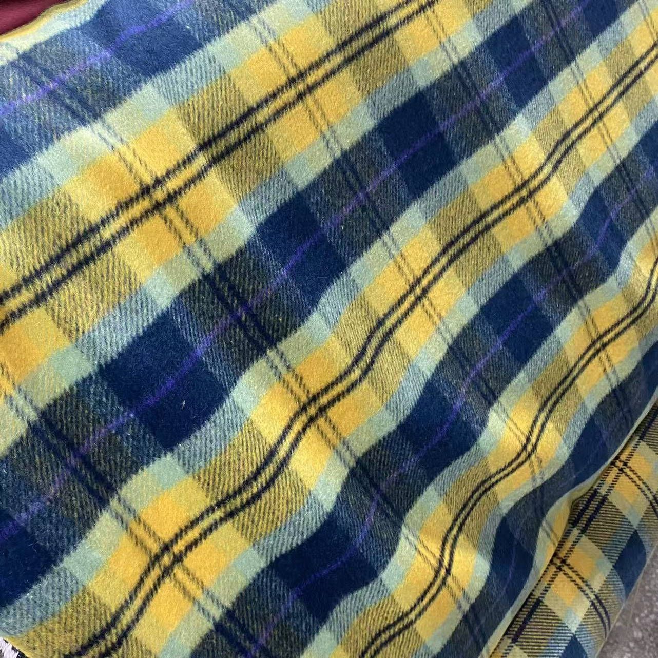 Woolen Plaid Fabric 657g  Yell - Yellow Winter Clothing recensione e prezzo