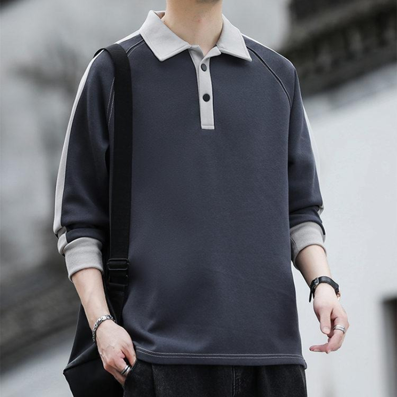 Color Contrast Mens Polo Shirt - Winter Clothing Quotes recensione e prezzo