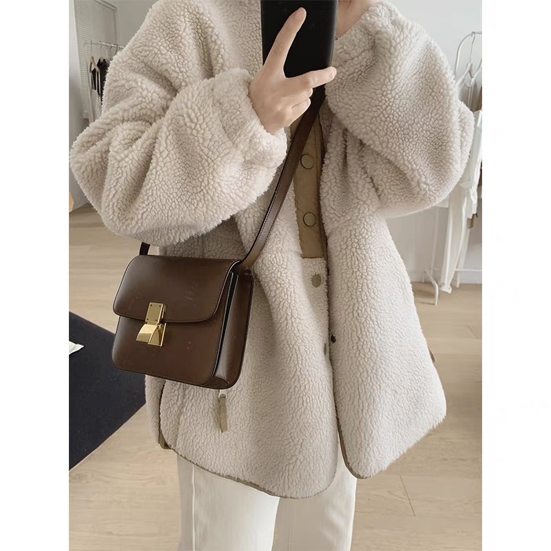 Lamb Fur Jacket Loose Fit Thic - Winter Clothing Name recensione e prezzo