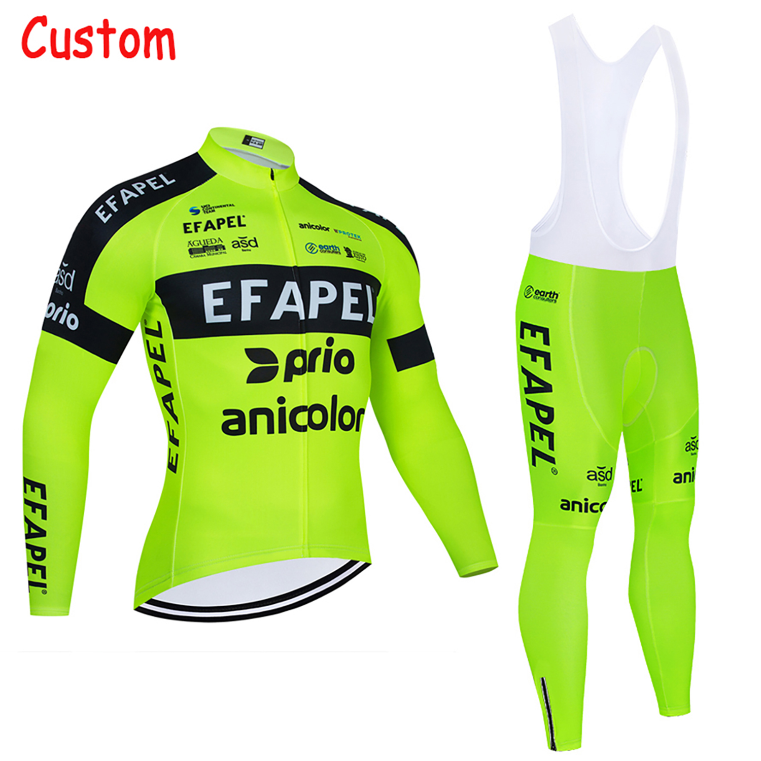 Fluor Yellow Cycling  Jersey E - Yellow Winter Clothing recensione e prezzo
