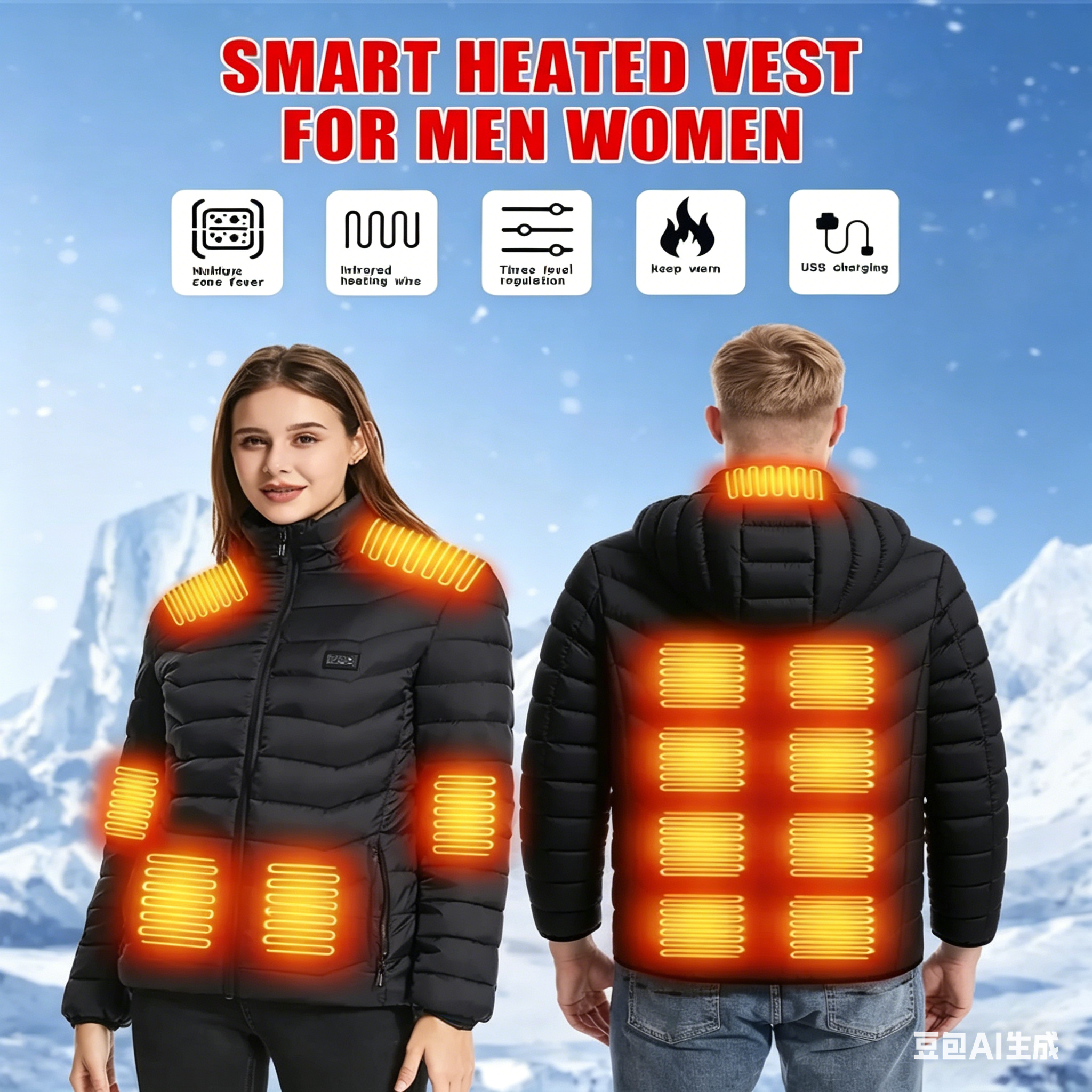 23 Areas Heating Jacket, Polye - Winter Clothing Hiking recensione e prezzo