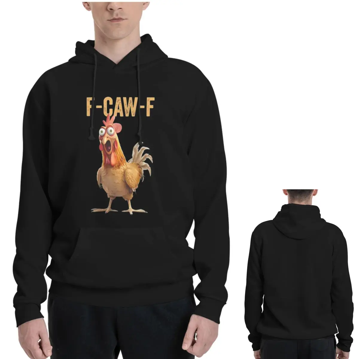 F-Caw-F Funny Chicken FCAWF Hu - Winter Clothing Quotes recensione e prezzo