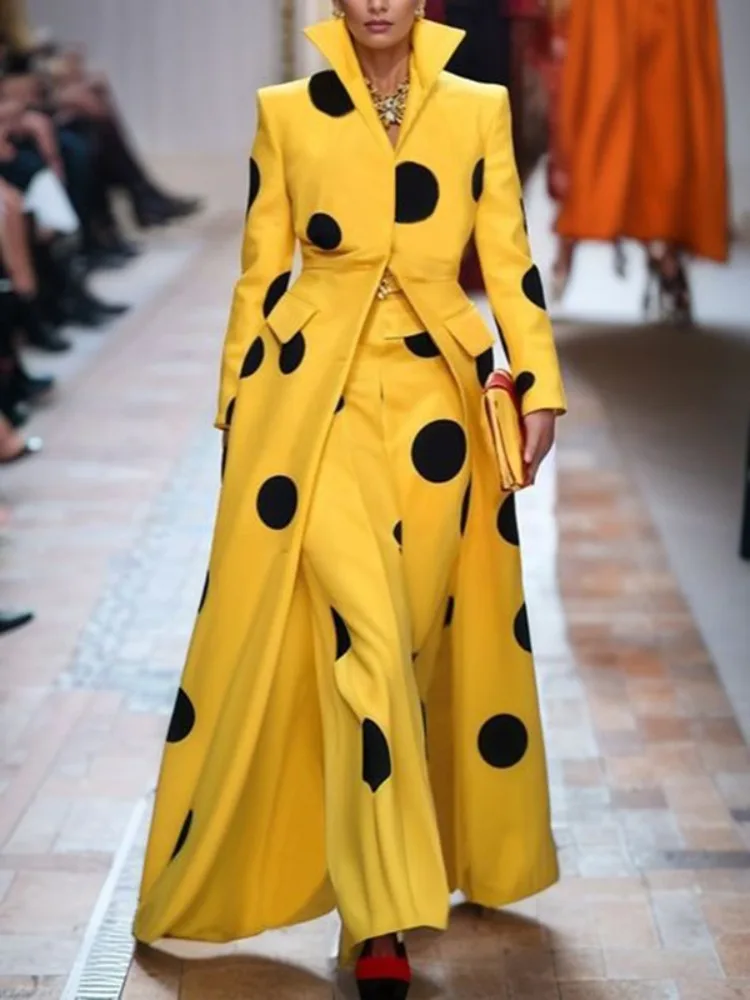 Gymystars Polka-Dot Woolen Coa - Yellow Winter Clothing recensione e prezzo