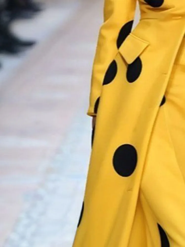 Gymystars Polka-Dot Woolen Coa - Yellow Winter Clothing recensione e prezzo