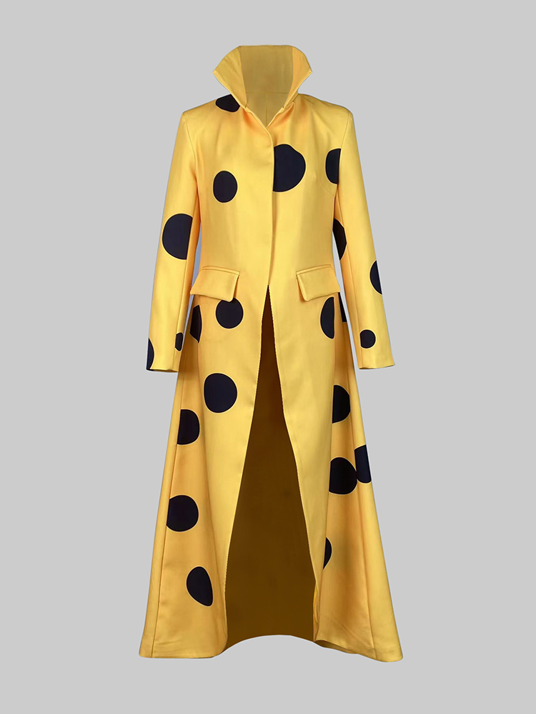 Gymystars Polka-Dot Woolen Coa - Yellow Winter Clothing recensione e prezzo