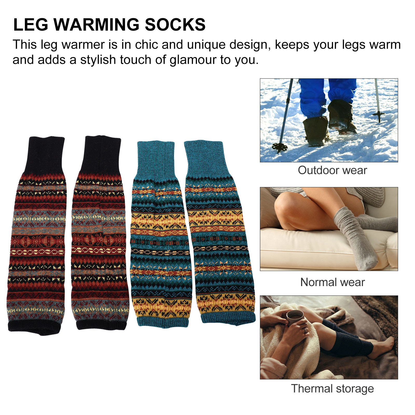 2Pairs Wool Leg Warmer Comfort - Winter Clothing Leg Warmers recensione e prezzo