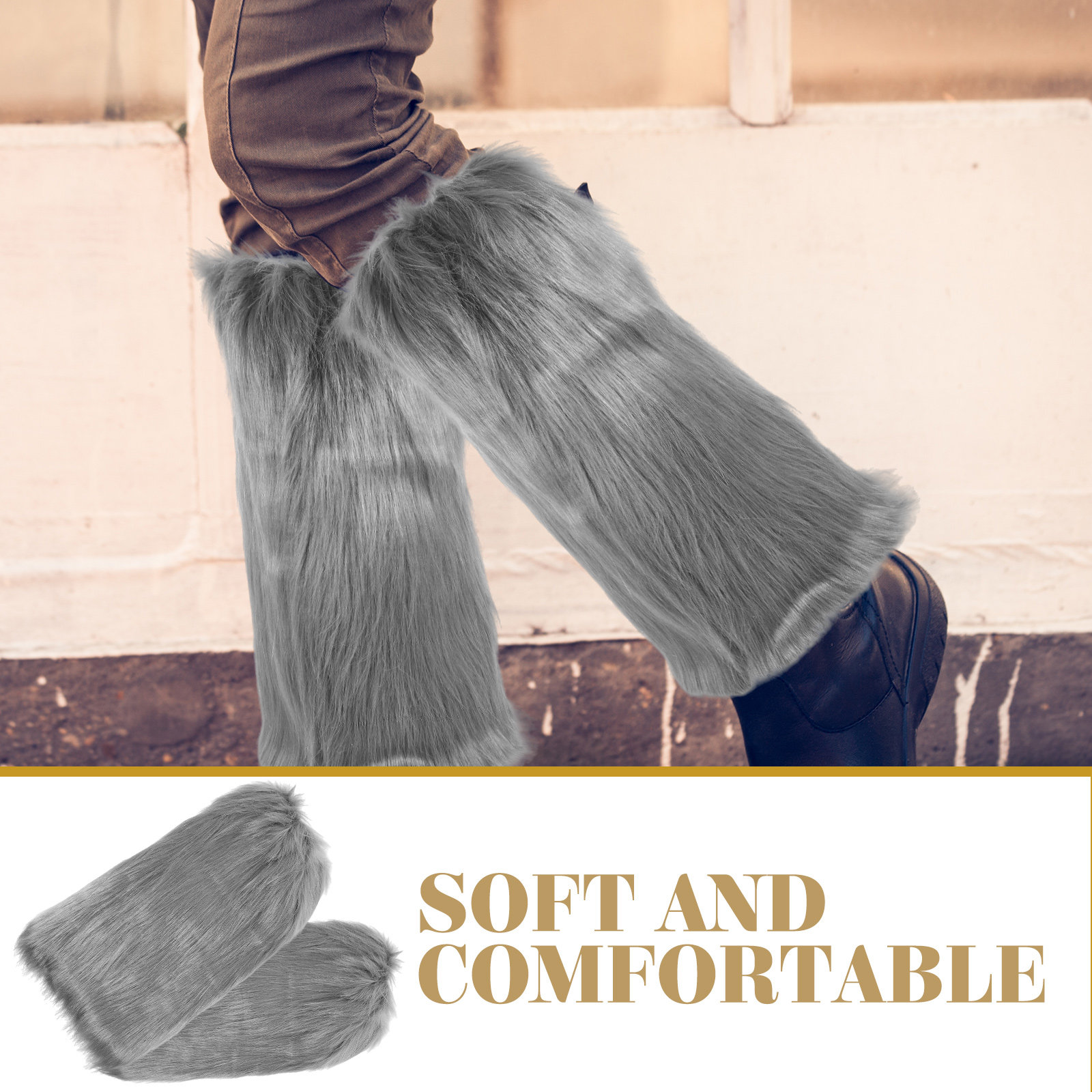 1Pair Warm Stocking Cover Wome - Winter Clothing Leg Warmers recensione e prezzo